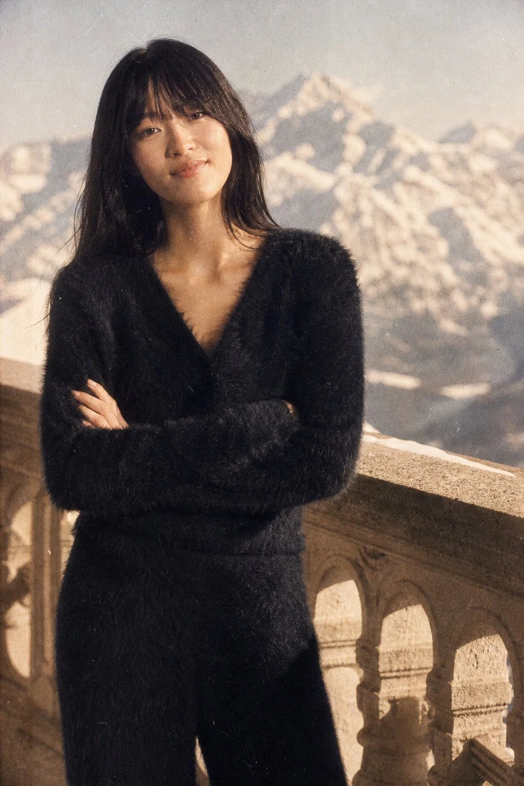 Oversized Fuzzy Knit Cardigan