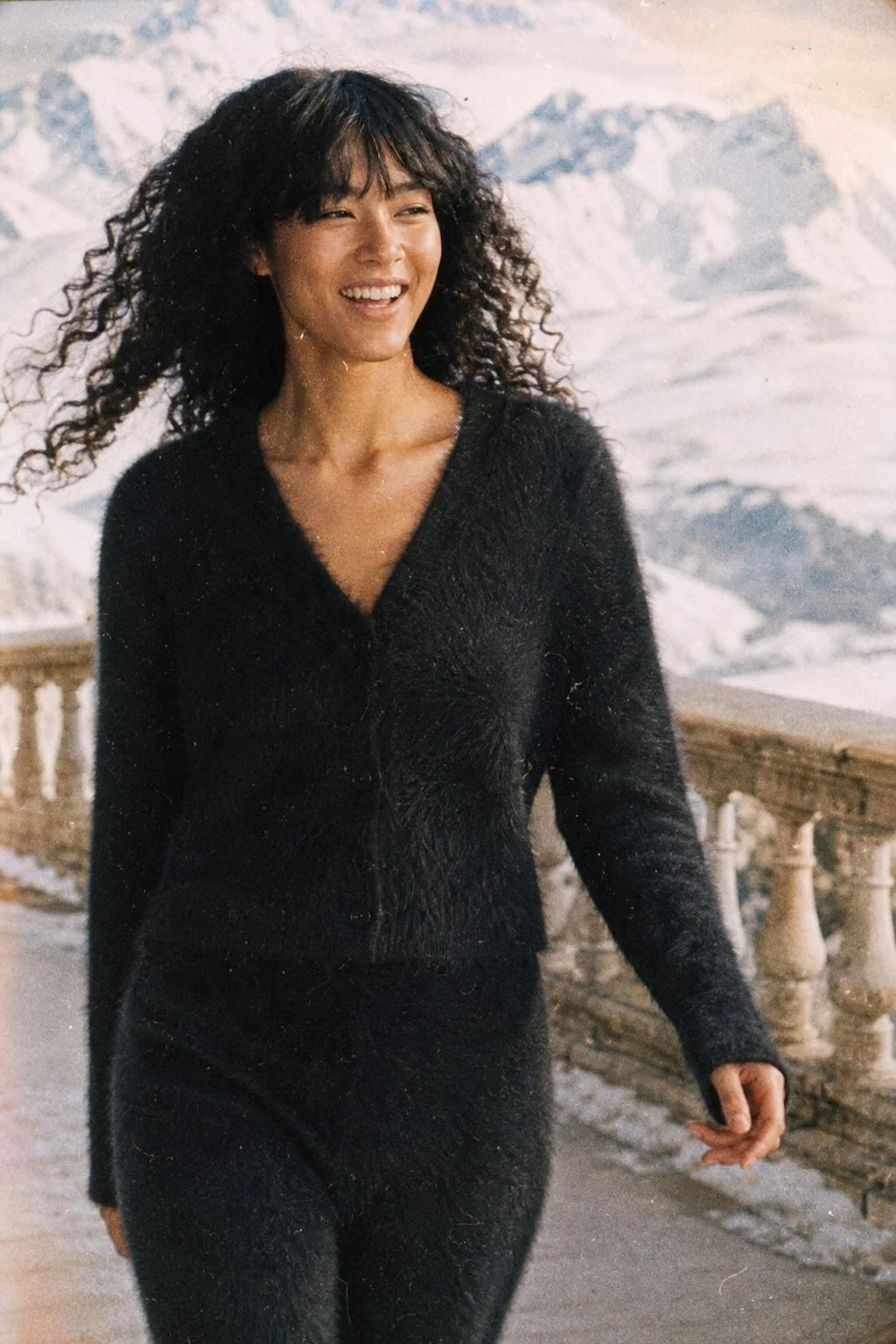 Oversized Fuzzy Knit Cardigan