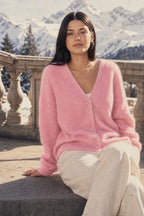 Oversized Fuzzy Knit Cardigan