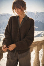 Oversized Fuzzy Knit Cardigan