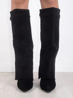 Elegant Boots With Suede-Look