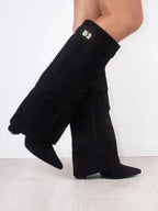 Elegant Boots With Suede-Look