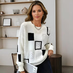Printed Round- Neck Sweater (Women)