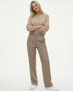 High-Waist Trousers Straight-Leg