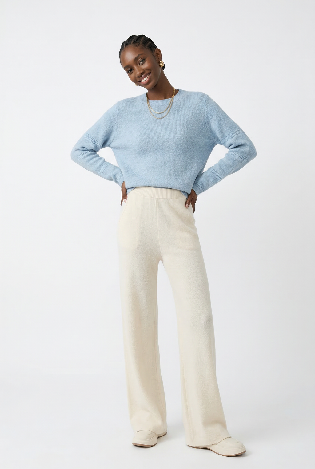 High-Waist Sweatpants Wide-Leg