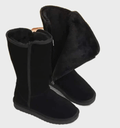 Winter boots suede-look with side zip and anti-slip sole, gallery view 1