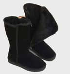 Winter boots suede-look with side zip and anti-slip sole, gallery view 1