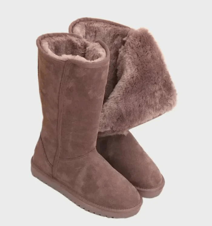 Winter boots suede-look with side zip and anti-slip sole, gallery view 4