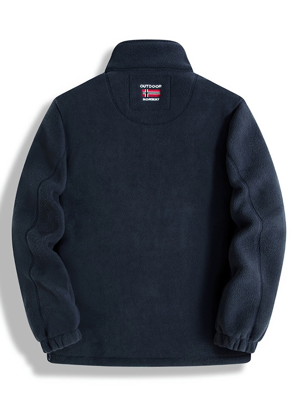 Fleece jacket in grey with a high collar and breathable fleece, front view.