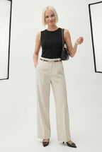 Wool Trousers Wide-Leg