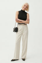 Wool Trousers Wide-Leg