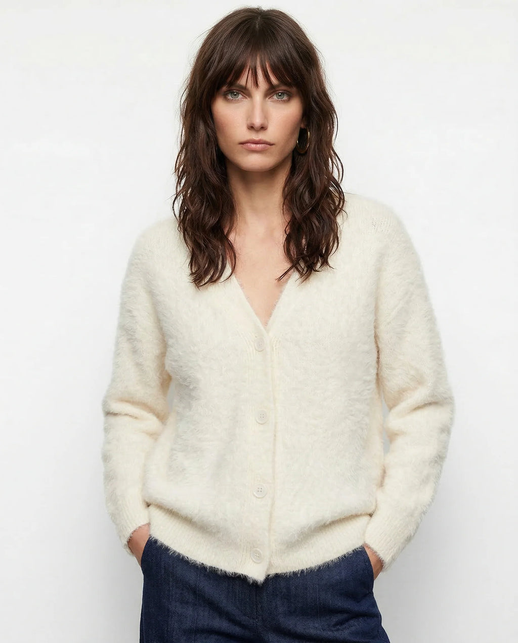 Oversized Fuzzy Knit Cardigan