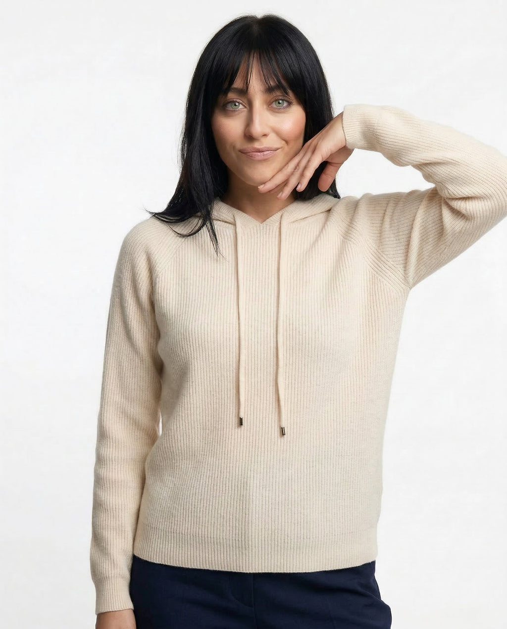 Relaxed Hooded Pullover Knit