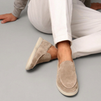Classic Suede Loafers with Non-Slip Rubber Sole