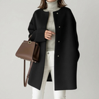 Minimalist Collarless Coat A-Line