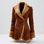 Faux-Fur Coat Trim Fitted Winter