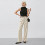 Wool Trousers Wide-Leg