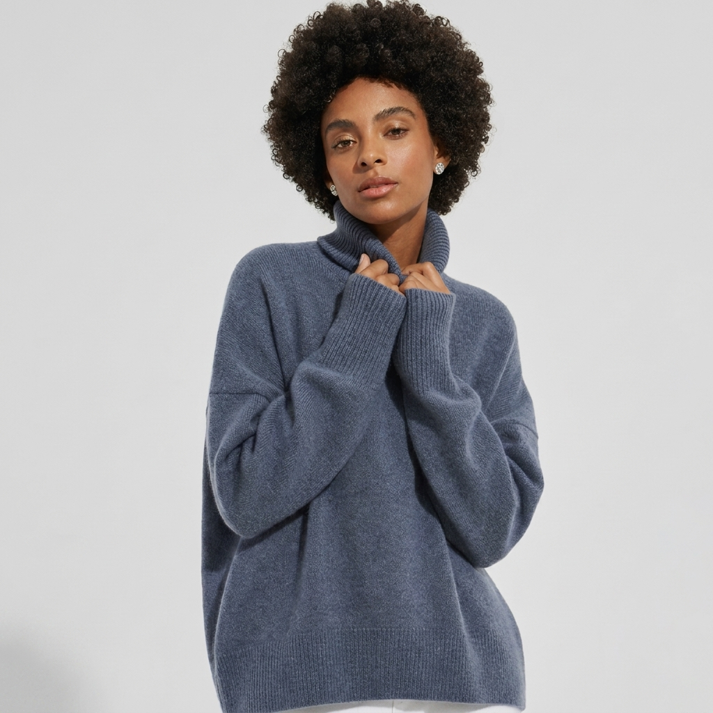 Oversized Merino Blend Turtleneck