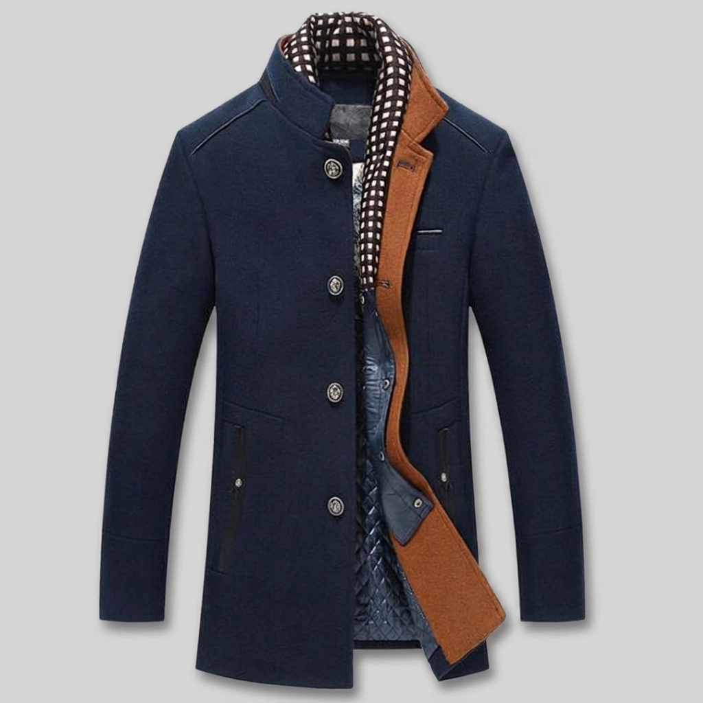 Wool Scarf Coat Detachable Winter