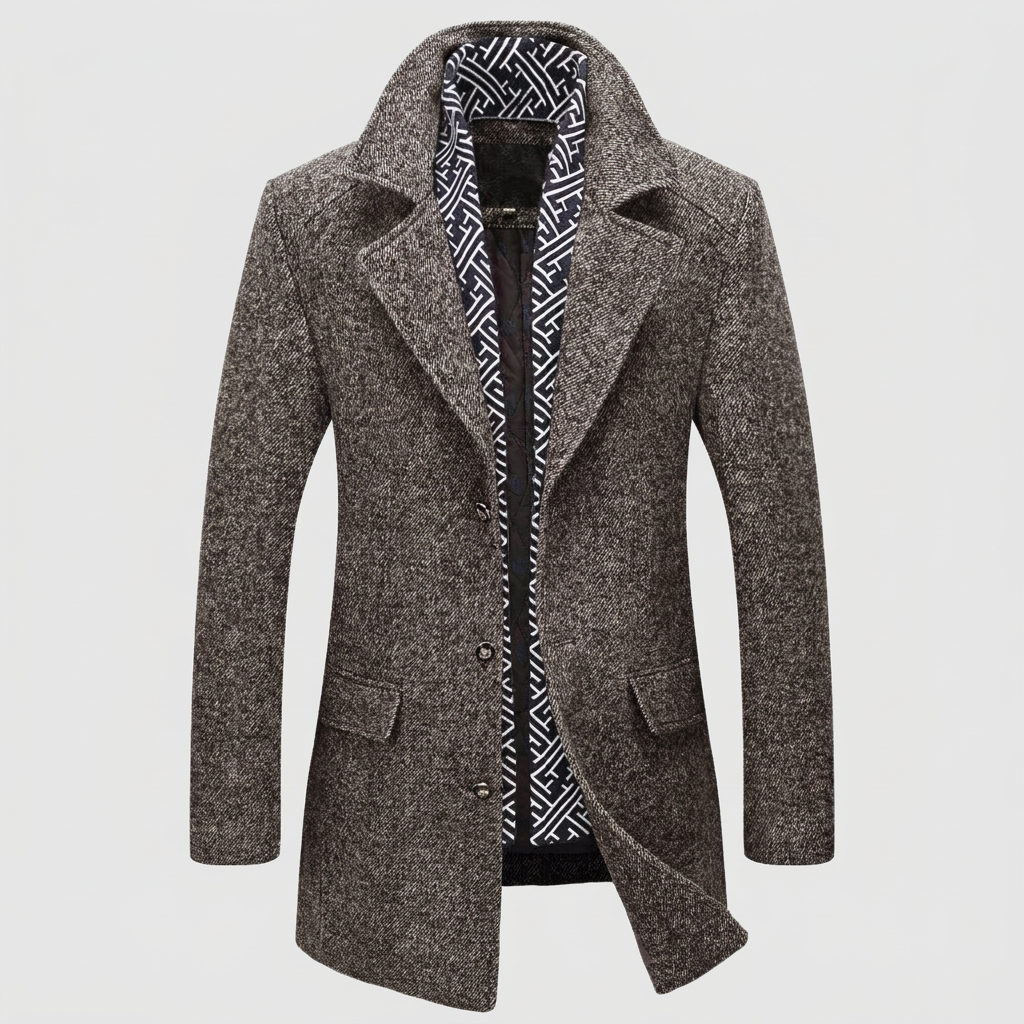 Long Wool Coat Slim Tailored