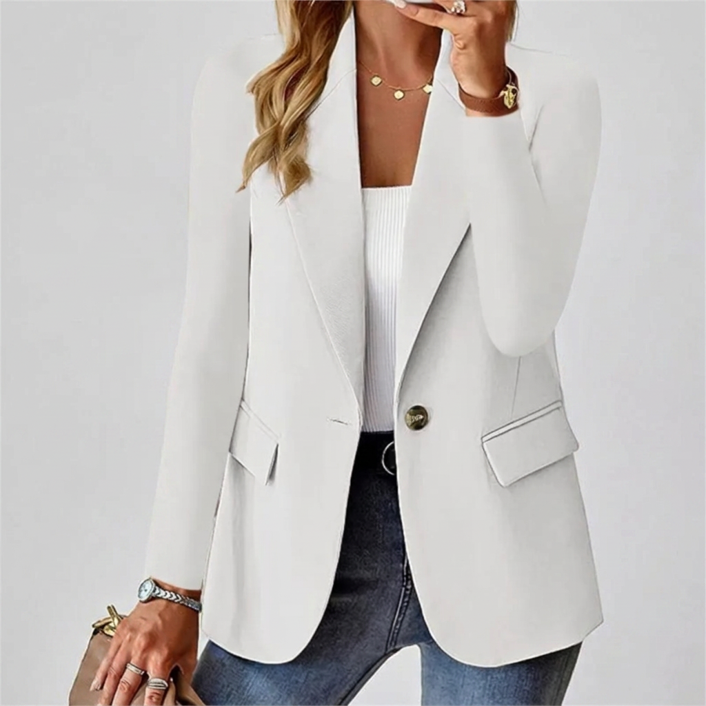 Tailored Blazer One-Button Waisted Fit