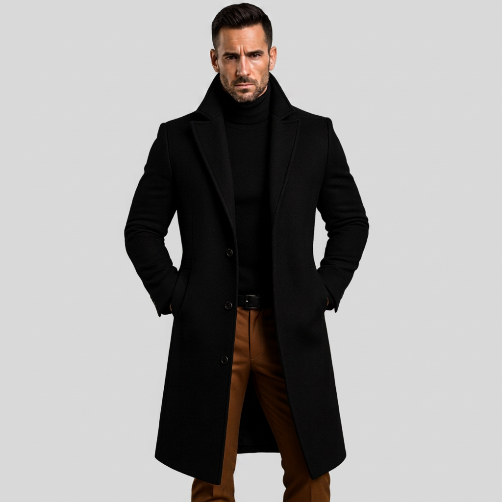 Wool Coat Tailored Longline Business