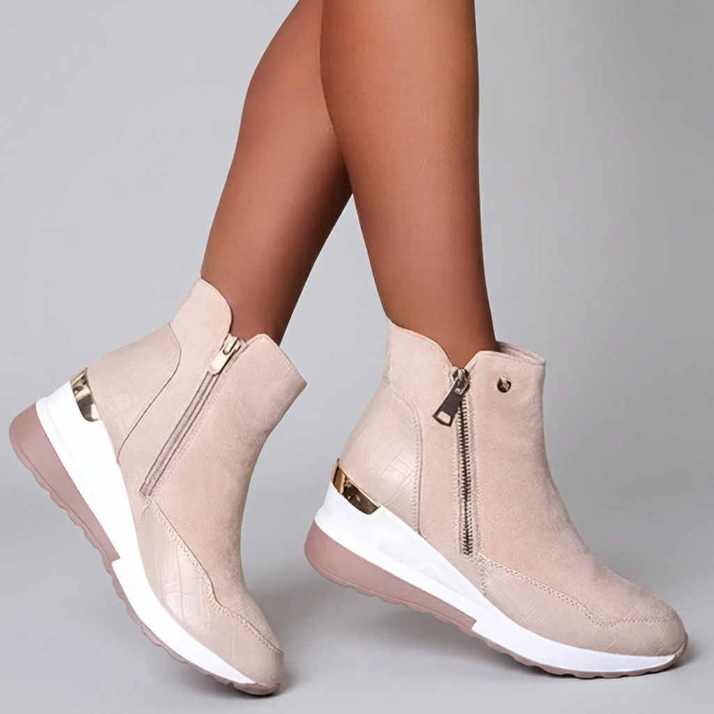 Orthopedic Ankle Boots Wedge Side-Zip