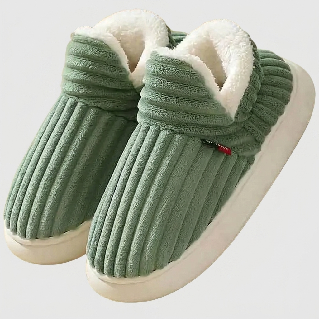 Plush Slippers Cushioned Hard-Wearing Sole