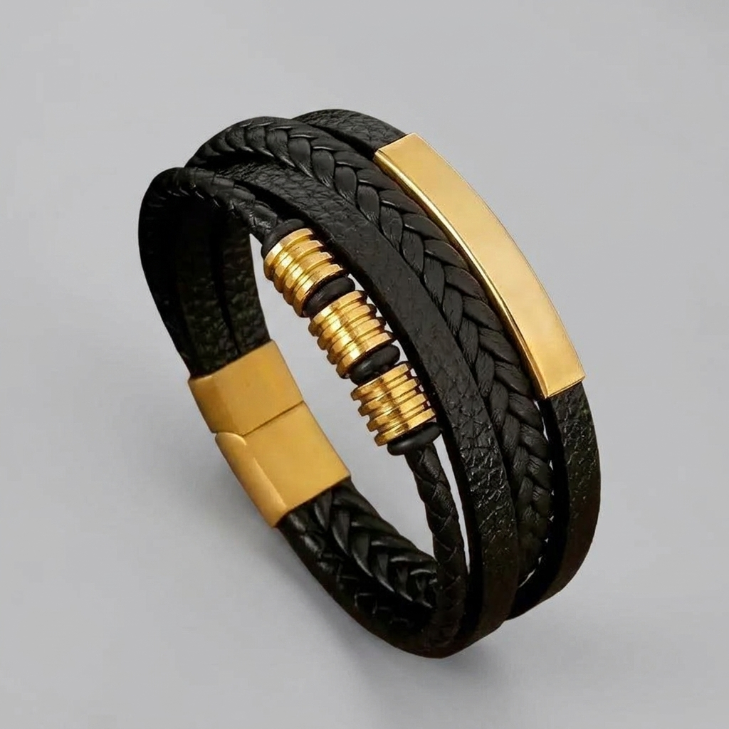 Leather-Look Bracelet Lightweight Everyday Wristband