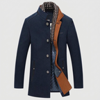 Soft Knit Coat Detachable Scarf