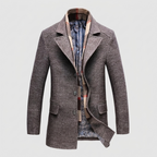 Wool Coat Windproof Detachable Scarf
