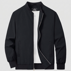 Bomber Jacket Windbreaker Ribbed Water-Resistant