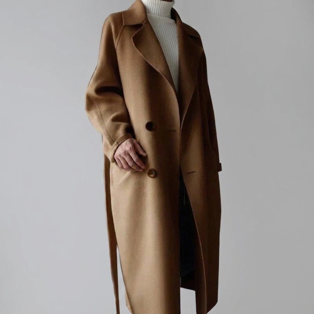 Long Wool Coat Double-Breasted