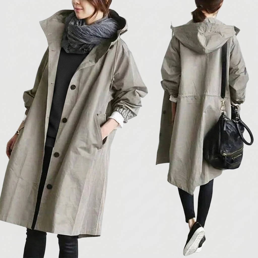 Rain Coat Oversized Hood Wind Resistant