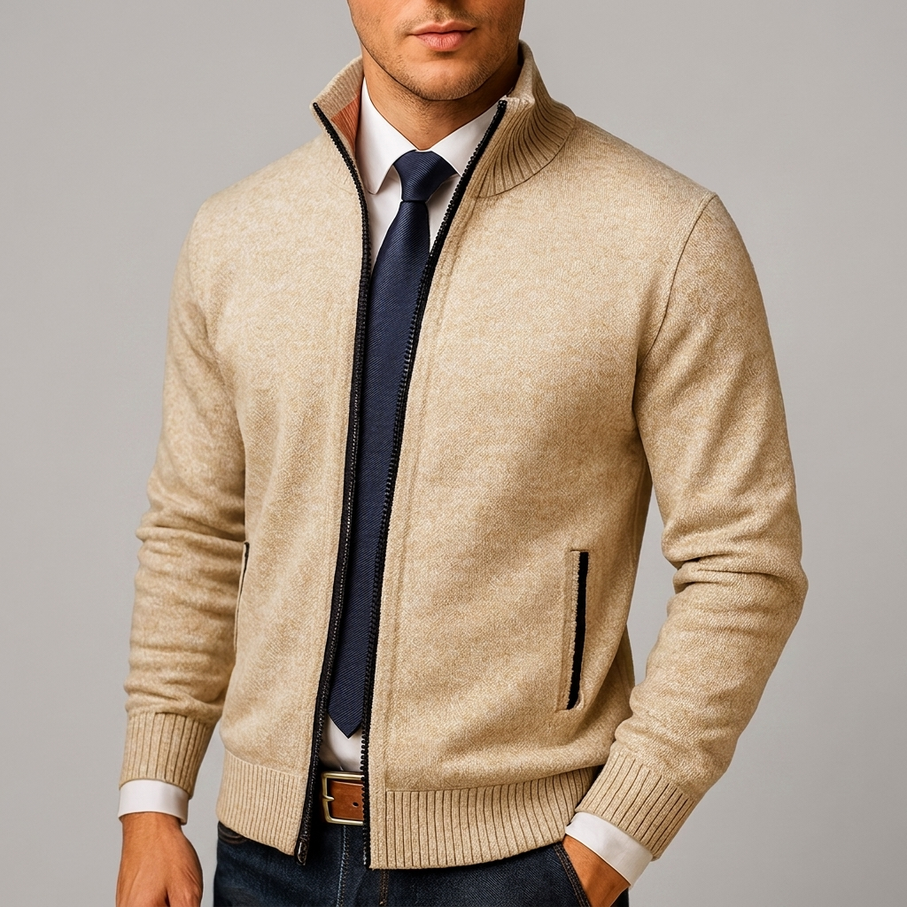 Zip Front Cardigan Soft Warm Layer