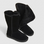 Winter Boots Suede-Look Side Zip