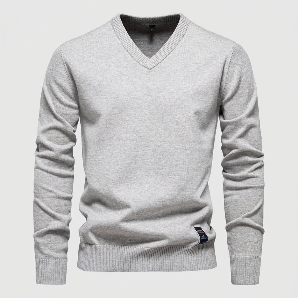 V Neck Sweater Slim Fit Knit