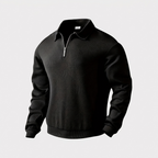 Quarter Zip Sweater Geometric Print Knit