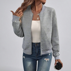 Lightweight Bomber Jacket Geometric Pattern