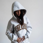 Leopard Print Hoodie Kangaroo Pocket