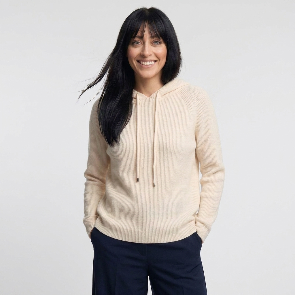 Relaxed Hooded Pullover Knit
