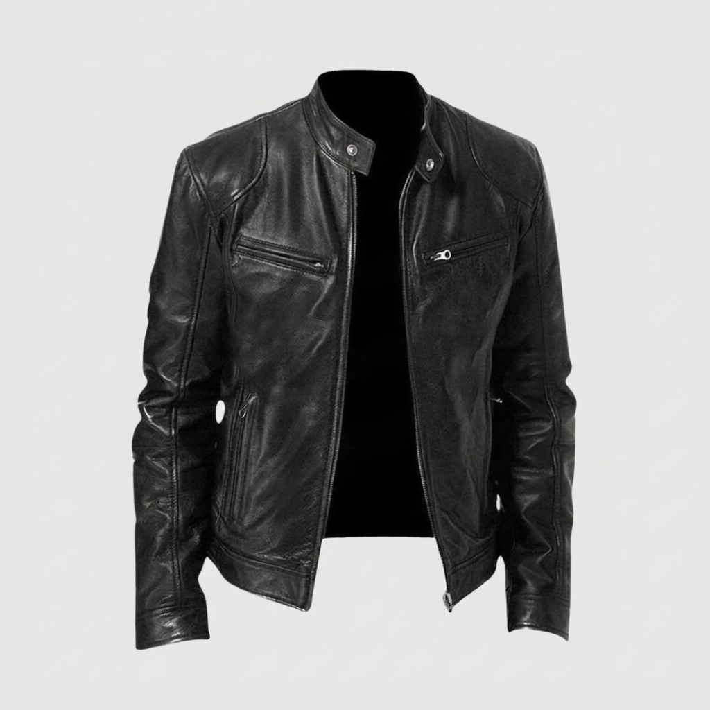 Leather-Look Jacket Classic Lined Mid-Season
