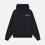 Oversized hoodie ribbed cuff and hem detail