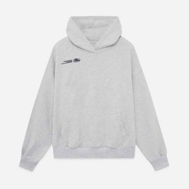 Oversized hoodie back view showing the relaxed drape