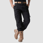 Tactical cargo pants full length view