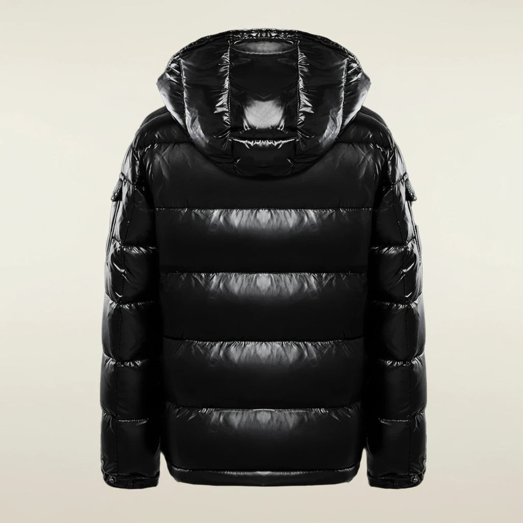 Glossy Hooded Jacket Quilted Puffer