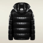 Glossy Hooded Jacket Quilted Puffer