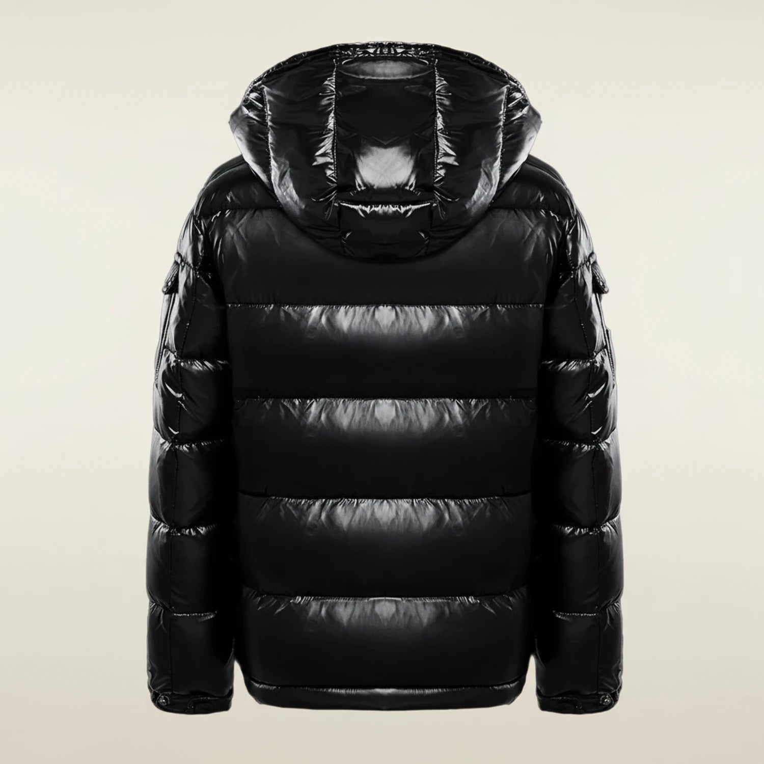 Glossy Hooded Jacket Quilted Puffer