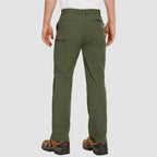 Army Green ripstop cargo pants with six pockets, water resistant hiking trousers