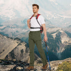 Army Green ripstop cargo pants with six pockets, water resistant hiking trousers